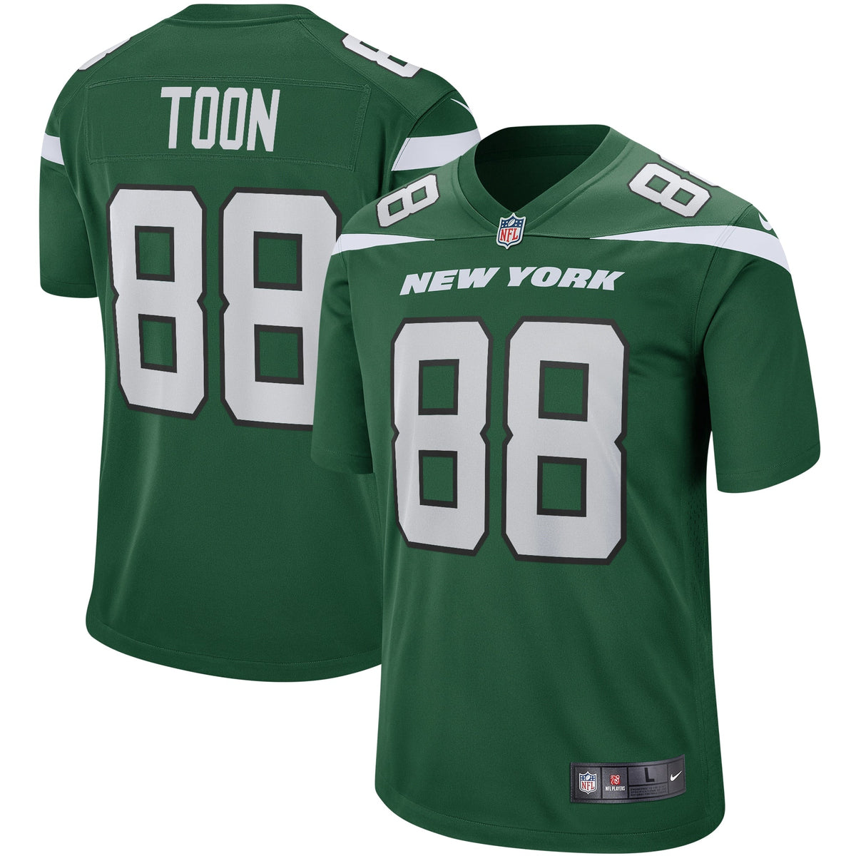 Al Toon New York Jets Nike Game Retired Jersey - Gotham Green football jersey product view 1