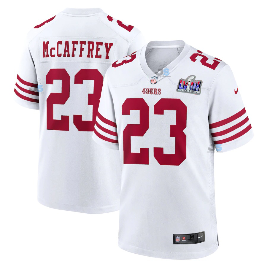 Christian McCaffrey San Francisco 49ers Super Bowl 2024 Jersey football jersey product view 1