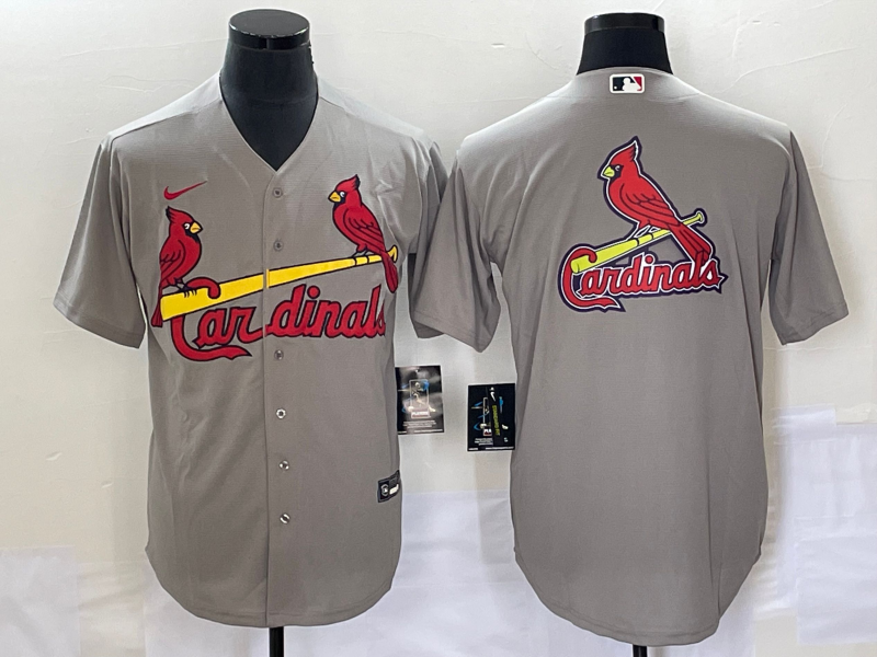 Men's St. Louis Cardinals Gray Alternate Replica Team Jersey baseball jersey product view 1