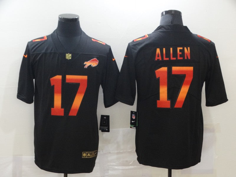 Men's Buffalo Bills #17 Josh Allen Black Alternate Game Jersey1 football jersey product view 1