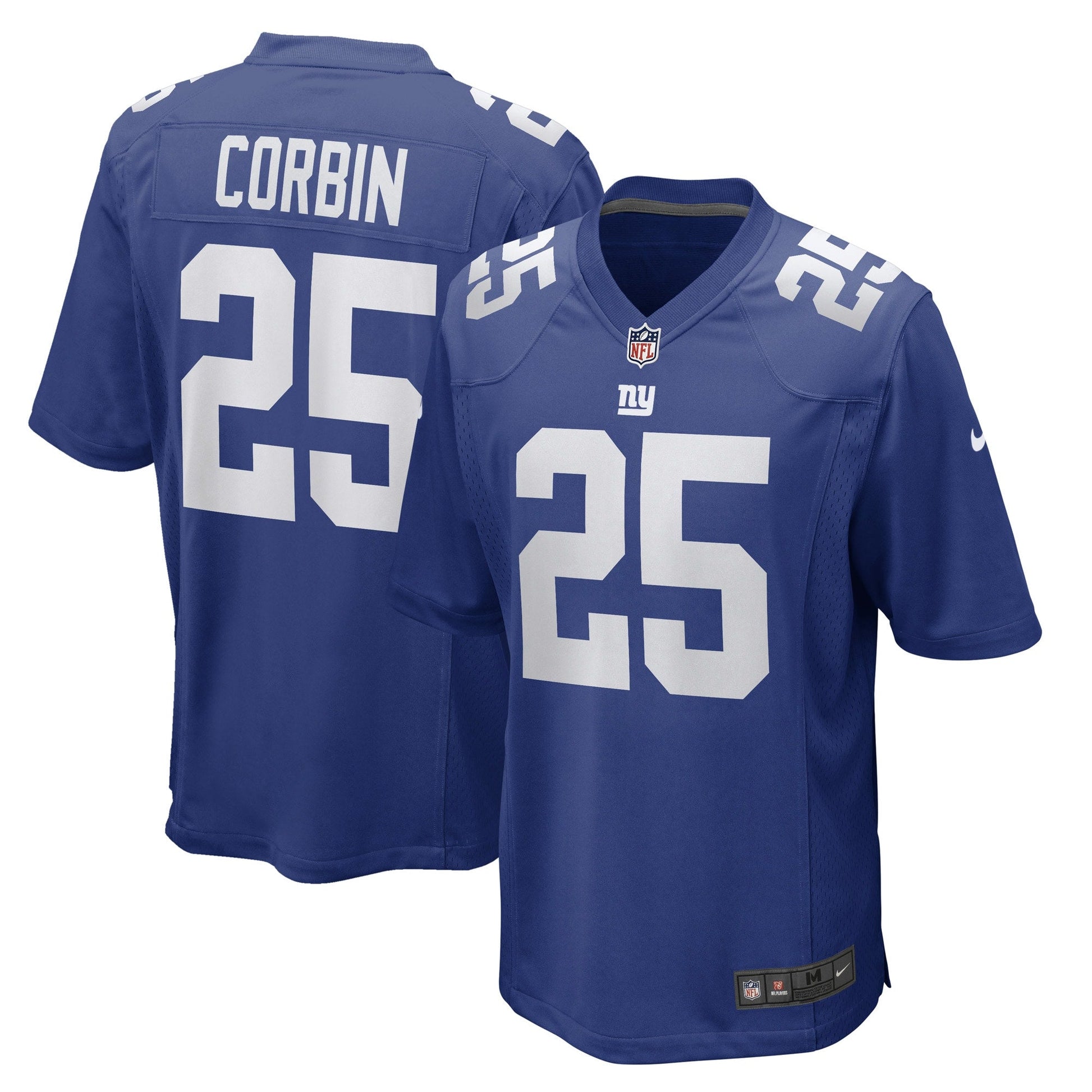 Jashaun Corbin New York Giants Nike Game Jersey - Royal football jersey product view 1
