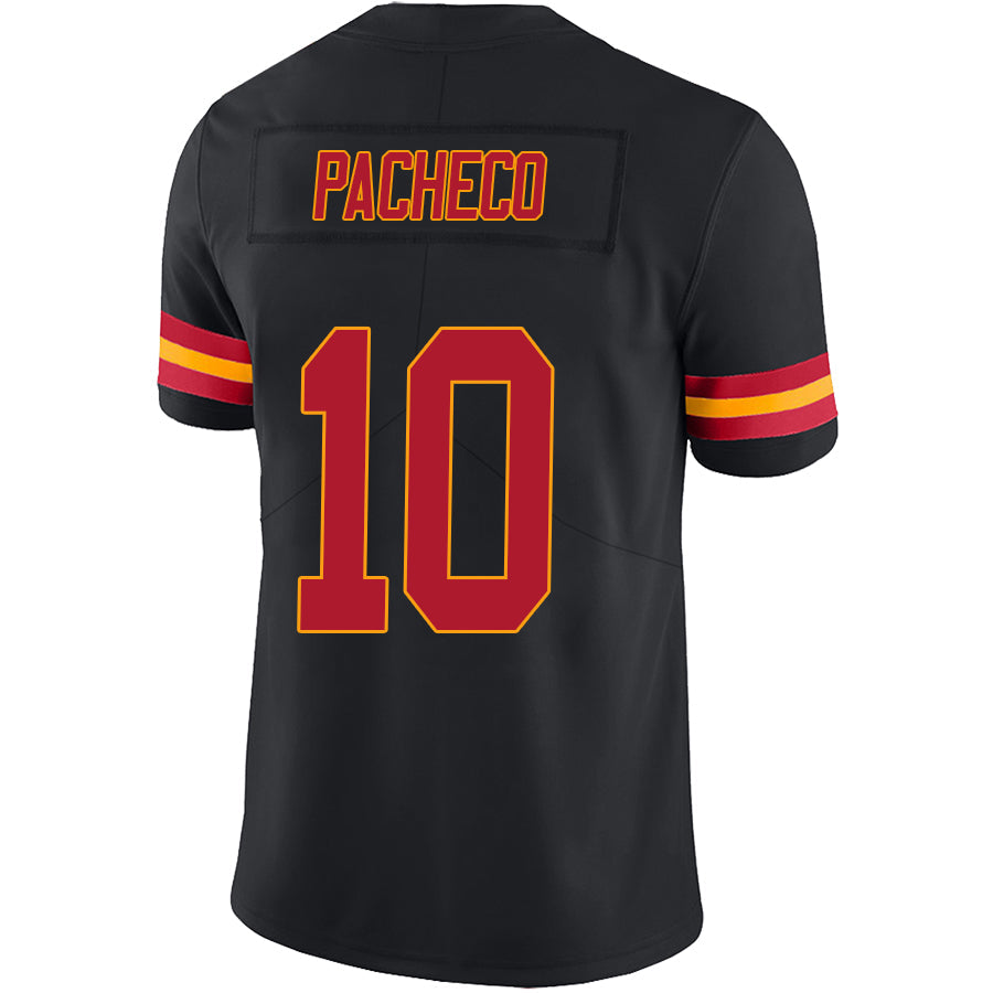 KC.Chiefs #10 Isiah Pacheco Black Stitched Player Game Football Jerseys football jersey product view 1