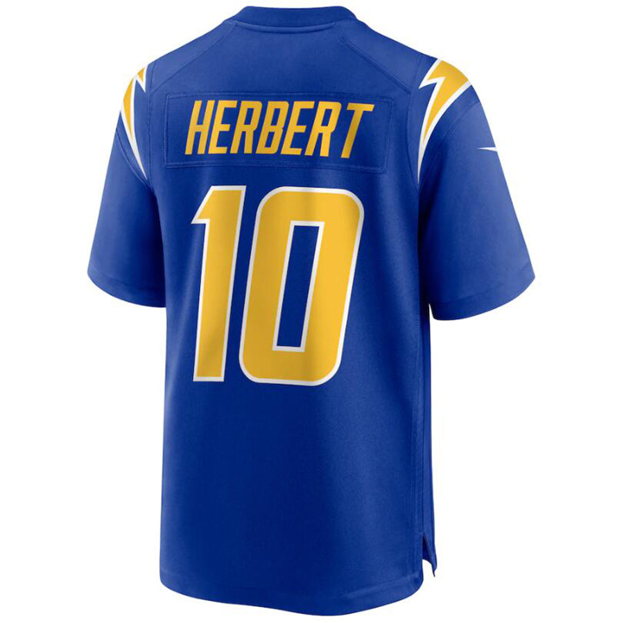 #10 Justin Herbert Player LA.Chargers Royal Game Football Jerseys football jersey product view 1
