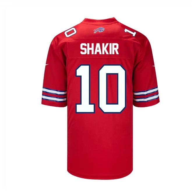 B.Bills #10 Khalil Shakir Player Red Game Jersey -American Stitched Football Jerseys football jersey product view 1