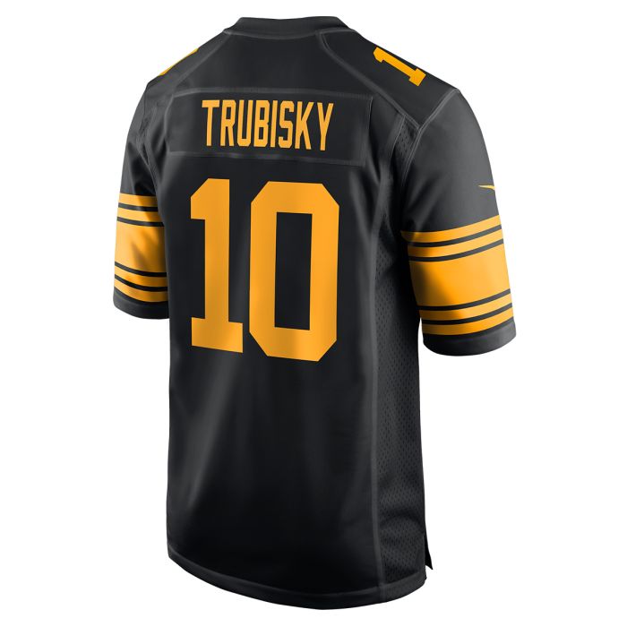 P.Steelers #10 Mitch Trubisky Player Replica Color Rush Black Stitched American Football Jerseys football jersey product view 1