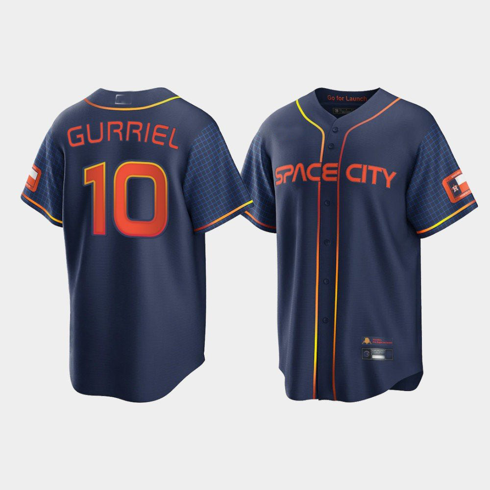 Baseball Jerseys New Houston Astros 10 Yuli Gurriel Navy Stitched 2022 Space City Connect Jerseys baseball jersey product view 1
