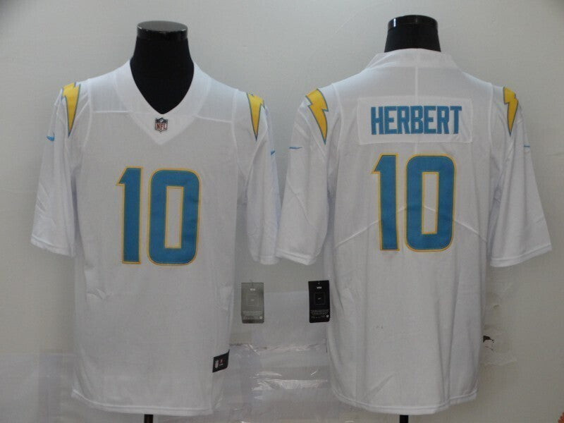 Men's San Diego Chargers Justin Herbert Jersey-White football jersey product view 1