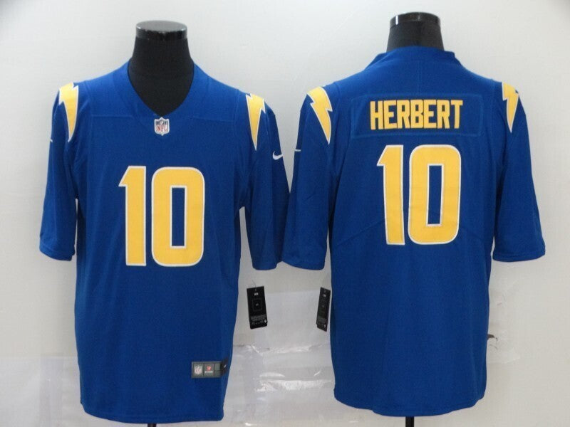 Men's San Diego Chargers Justin Herbert Jersey football jersey product view 1