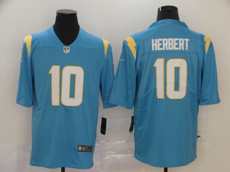 Men's San Diego Chargers Justin Herbert Jersey#10 football jersey product view 1