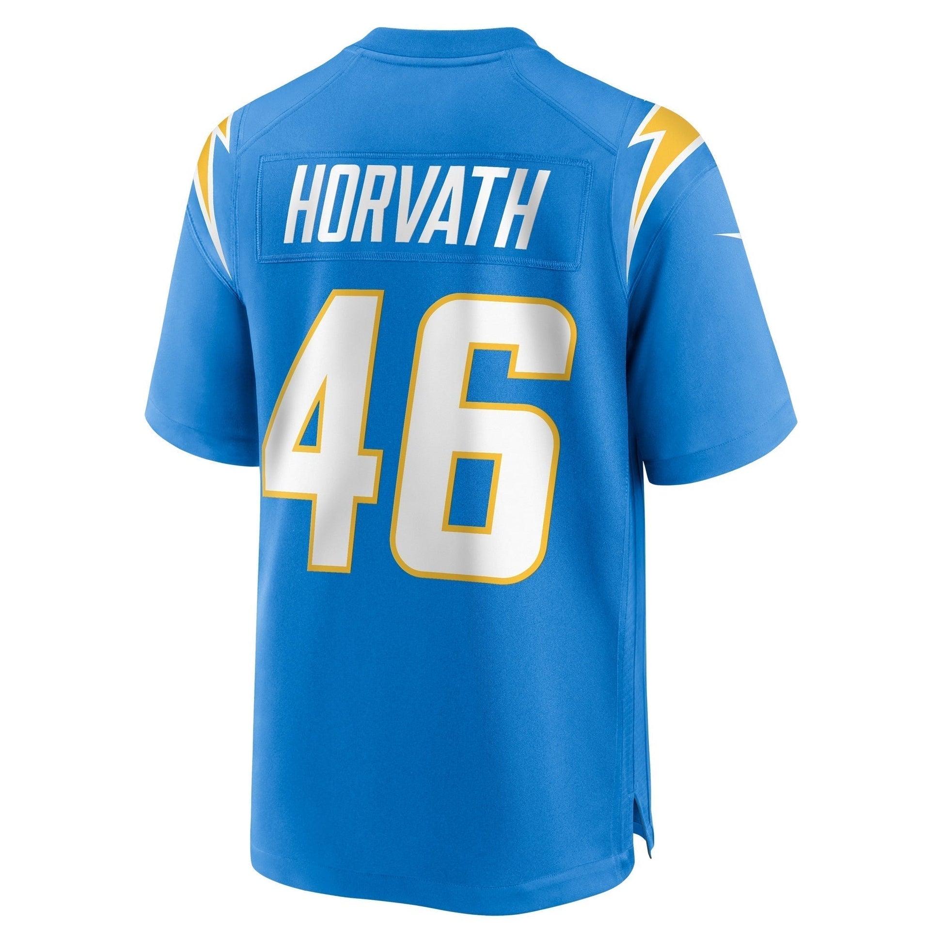 Zander Horvath Los Angeles Chargers Nike Game Jersey - Powder Blue football jersey product view 3