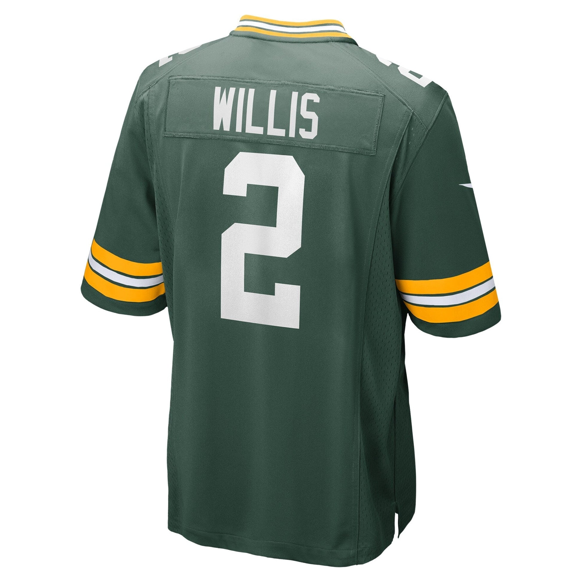 Malik Willis Green Bay Packers Nike Game Jersey - Green football jersey product view 3