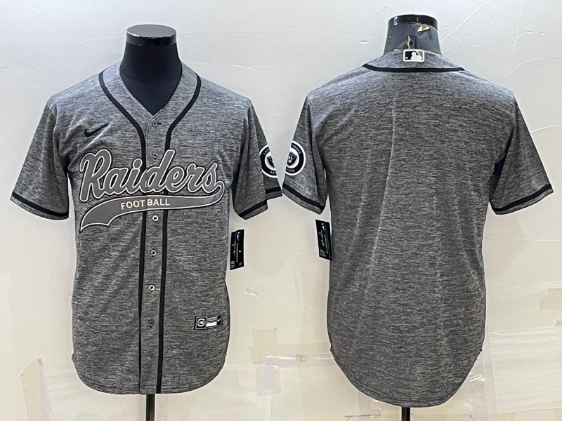 Men's Las Vegas Raiders Gray Game Blank Jersey1 football jersey product view 1
