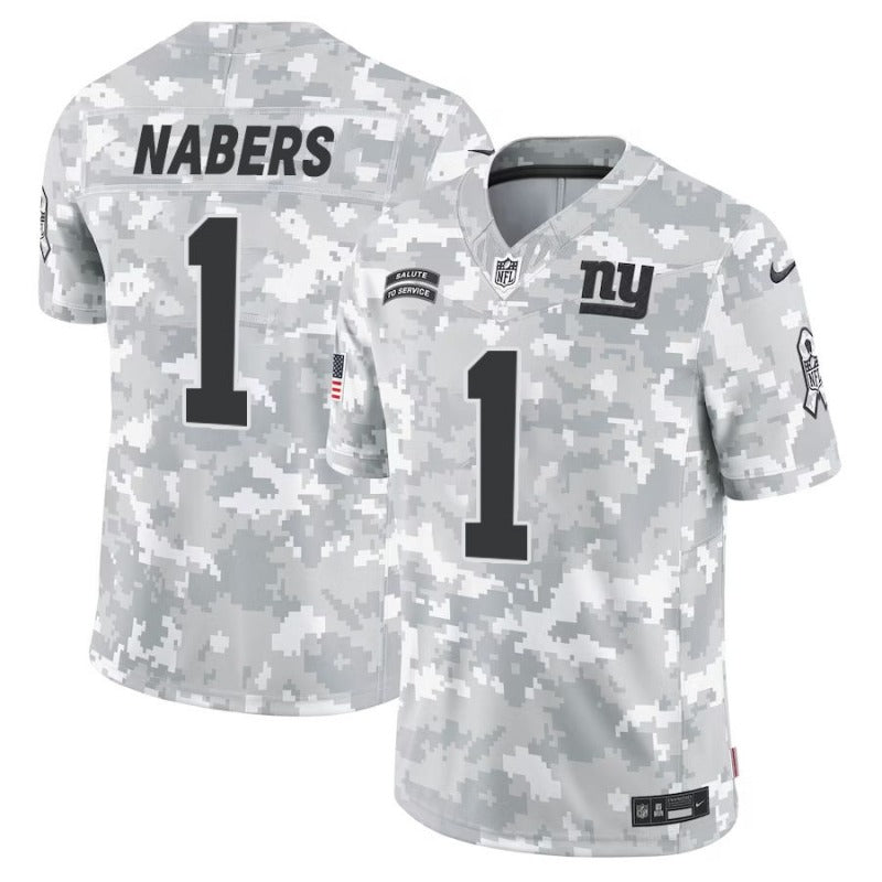 Malik Nabers New York Giants Salute To Service 2024 Jersey football jersey product view 1