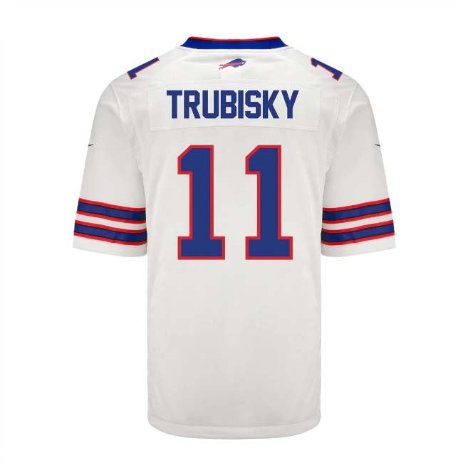 B.Bills #11 Mitchell Trubisky White Player Game Jersey -American Stitched Football Jerseys football jersey product view 1