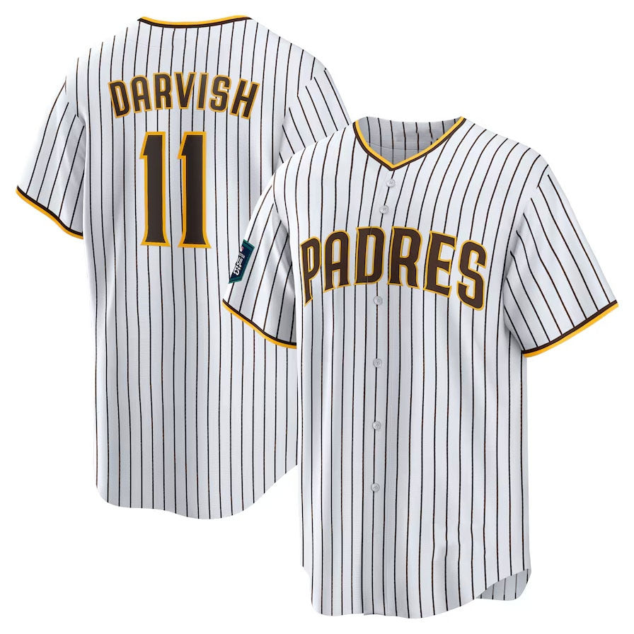 San Diego Padres #11 Yu Darvish 2024 World Tour Seoul Series Home Replica Player Jersey - White Baseball Jerseys baseball jersey product view 1