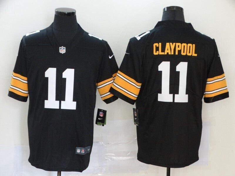 Men's Pittsburgh Steelers Chase Claypool Nike Jersey - Black-No team logo football jersey product view 1