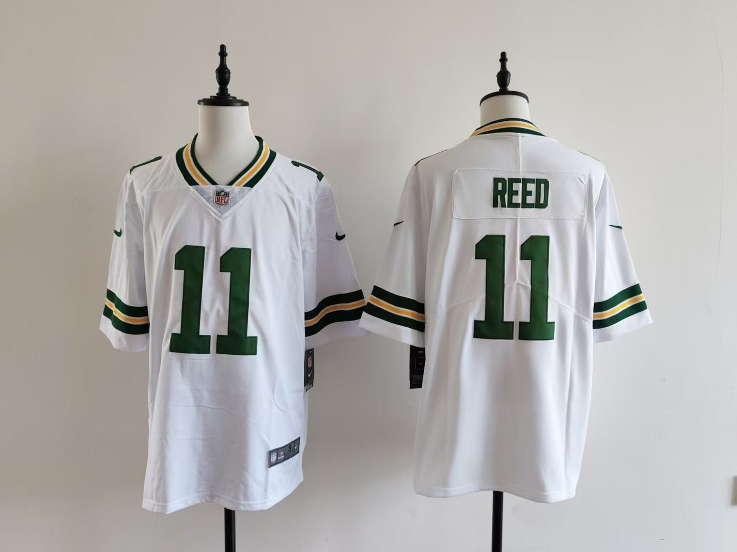 Men's Green Bay Packers Jayden Reed Nike Jersey - White football jersey product view 1