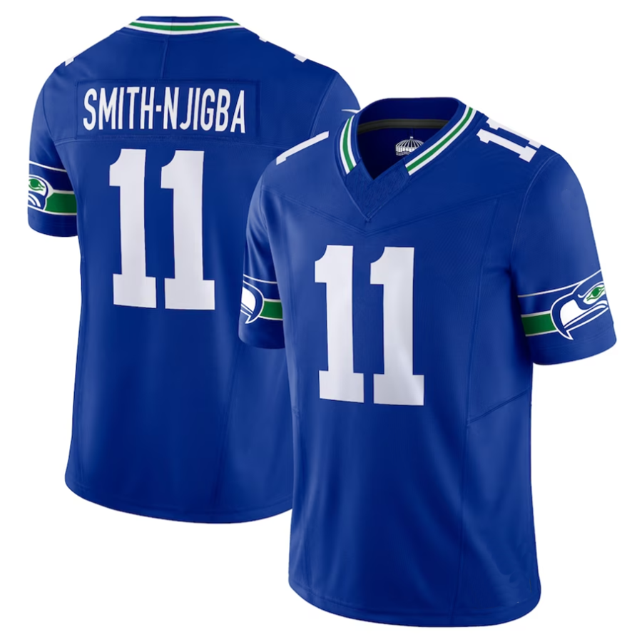 #11 Jaxon Smith-Njigba Player S.Seahawks Royal Alternate Vapor F.U.S.E. Limited Football Jerseys football jersey product view 1