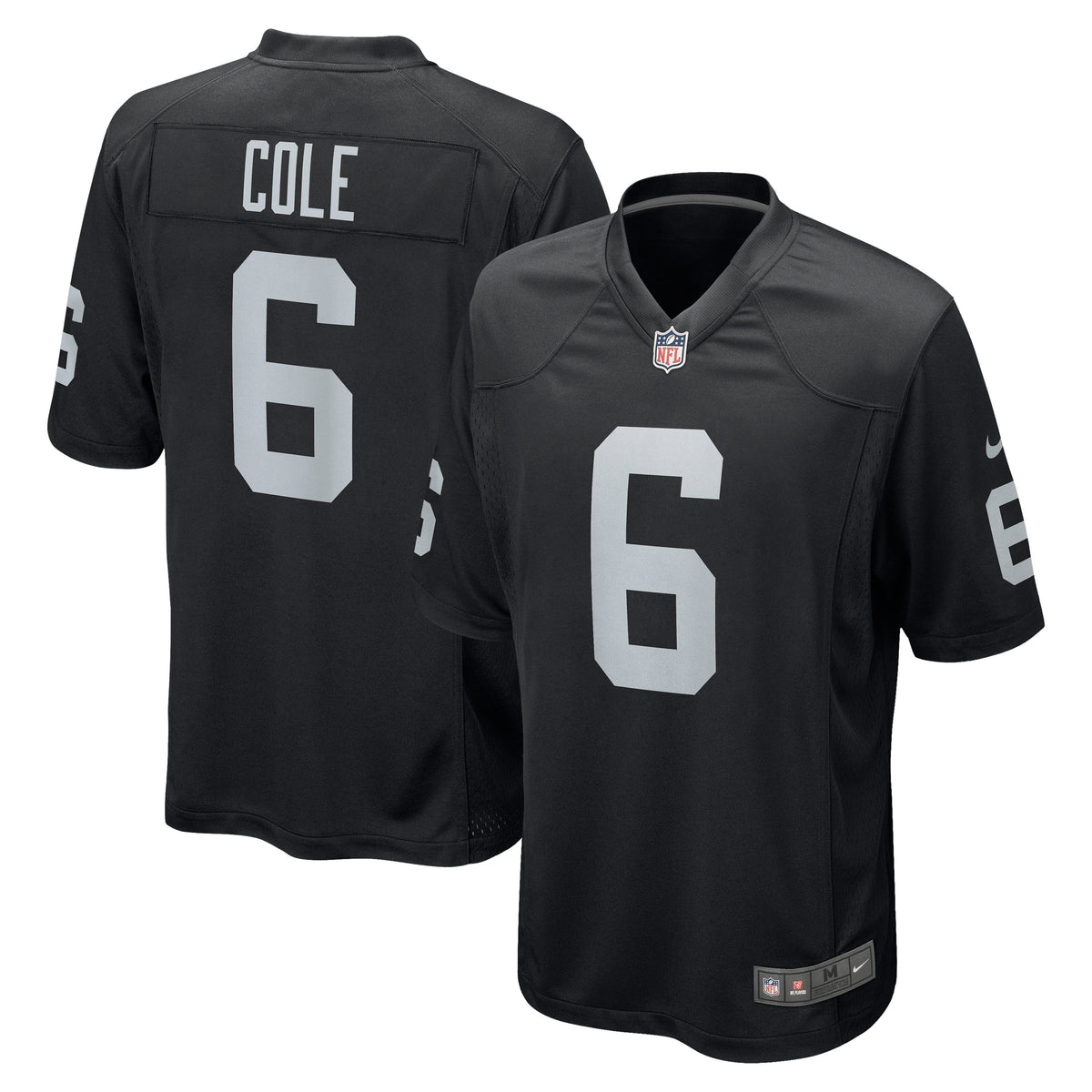 AJ Cole Las Vegas Raiders Nike Game Jersey - Black football jersey product view 1