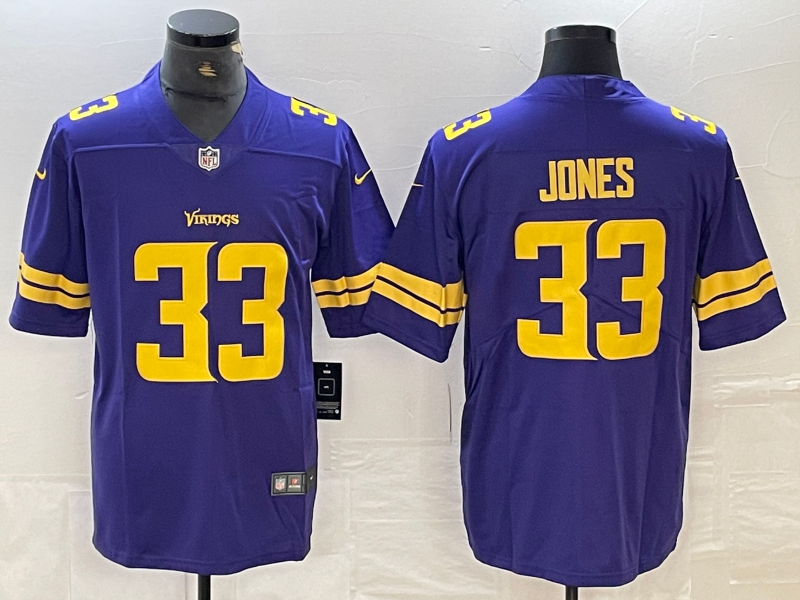 Men's Minnesota Vikings Aaron Jones #33 Purple Vapor F.U.S.E. Limited Jersey1 football jersey product view 1