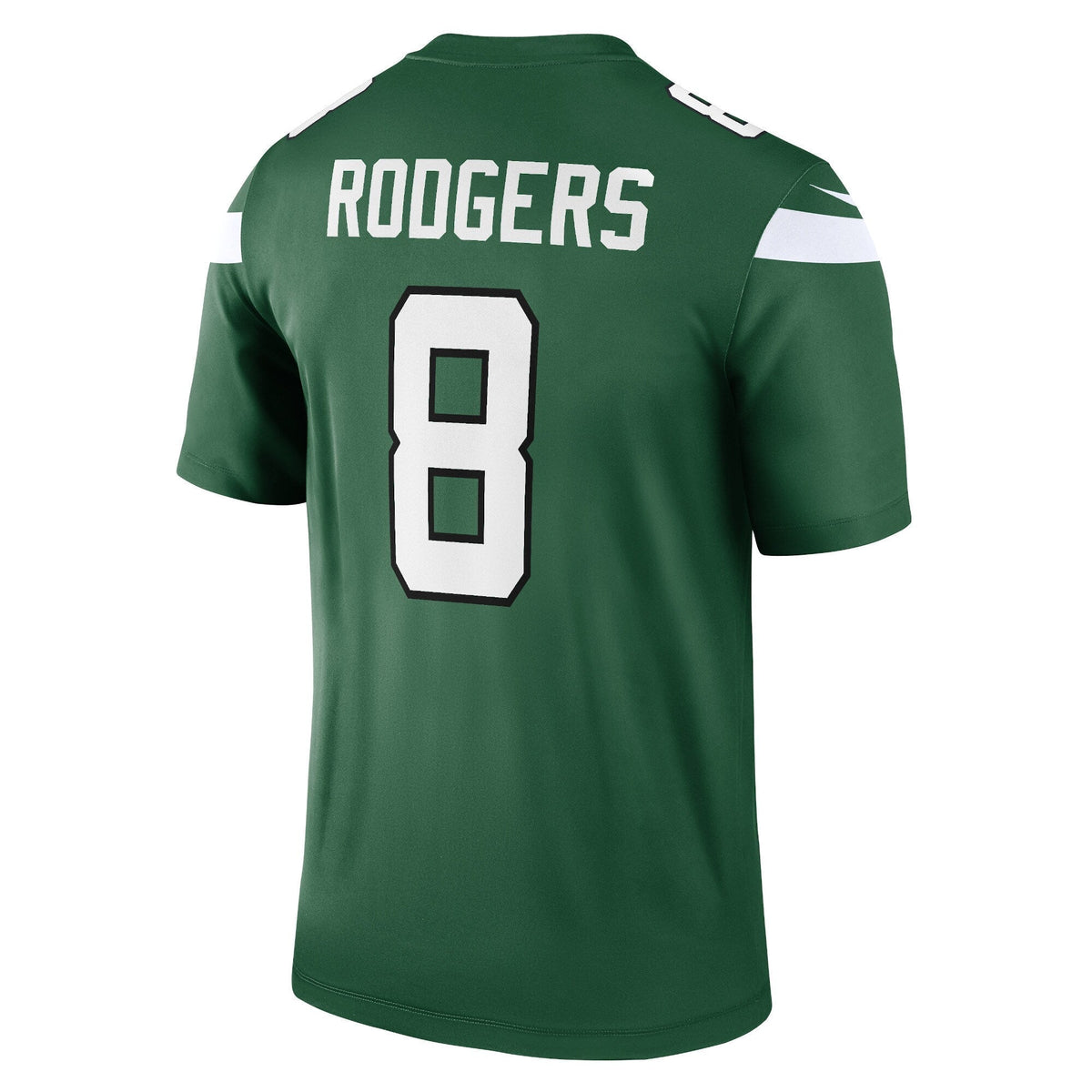 Aaron Rodgers New York Jets Nike Men's Legend Jersey - Gotham Green football jersey product view 3