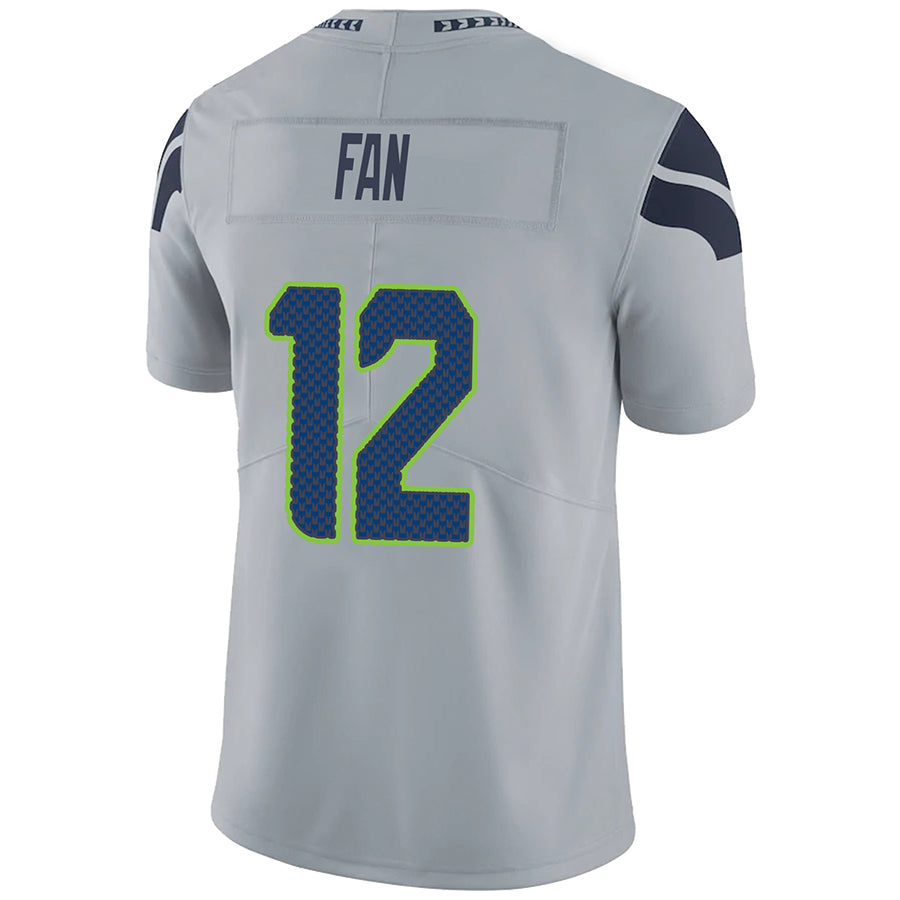 #12 12th Fan Player S.Seahawks Gray Vapor F.U.S.E. Limited Football Jerseys football jersey product view 1
