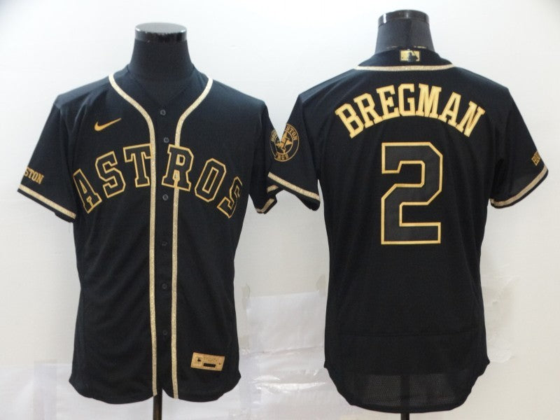 Men's Houston Astros Alex Bregman #2 Black Stitched Jersey baseball jersey product view 1