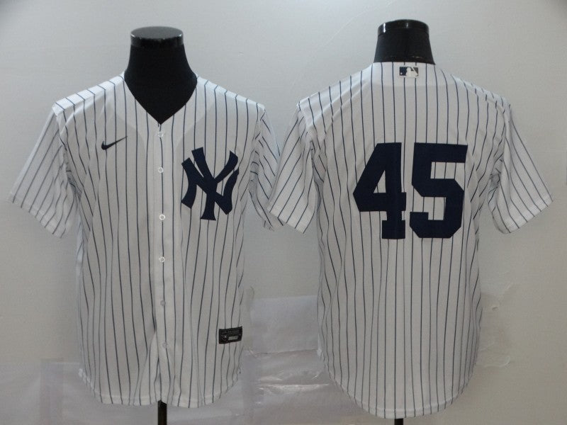Men's New York Yankees Gerrit Cole #45 White Replica Player Name Jersey1 baseball jersey product view 1