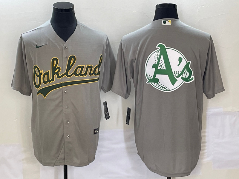 Men's Oakland Athletics Gray Replica Team Jersey1 baseball jersey product view 1