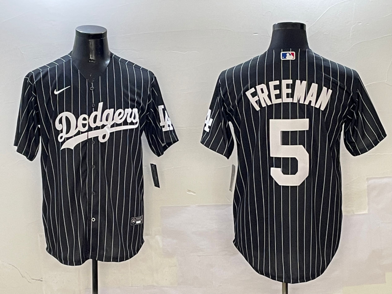 Men's Los Angeles Dodgers Freddie Freeman #5 Black Alternate Limited Player Jersey1 baseball jersey product view 1