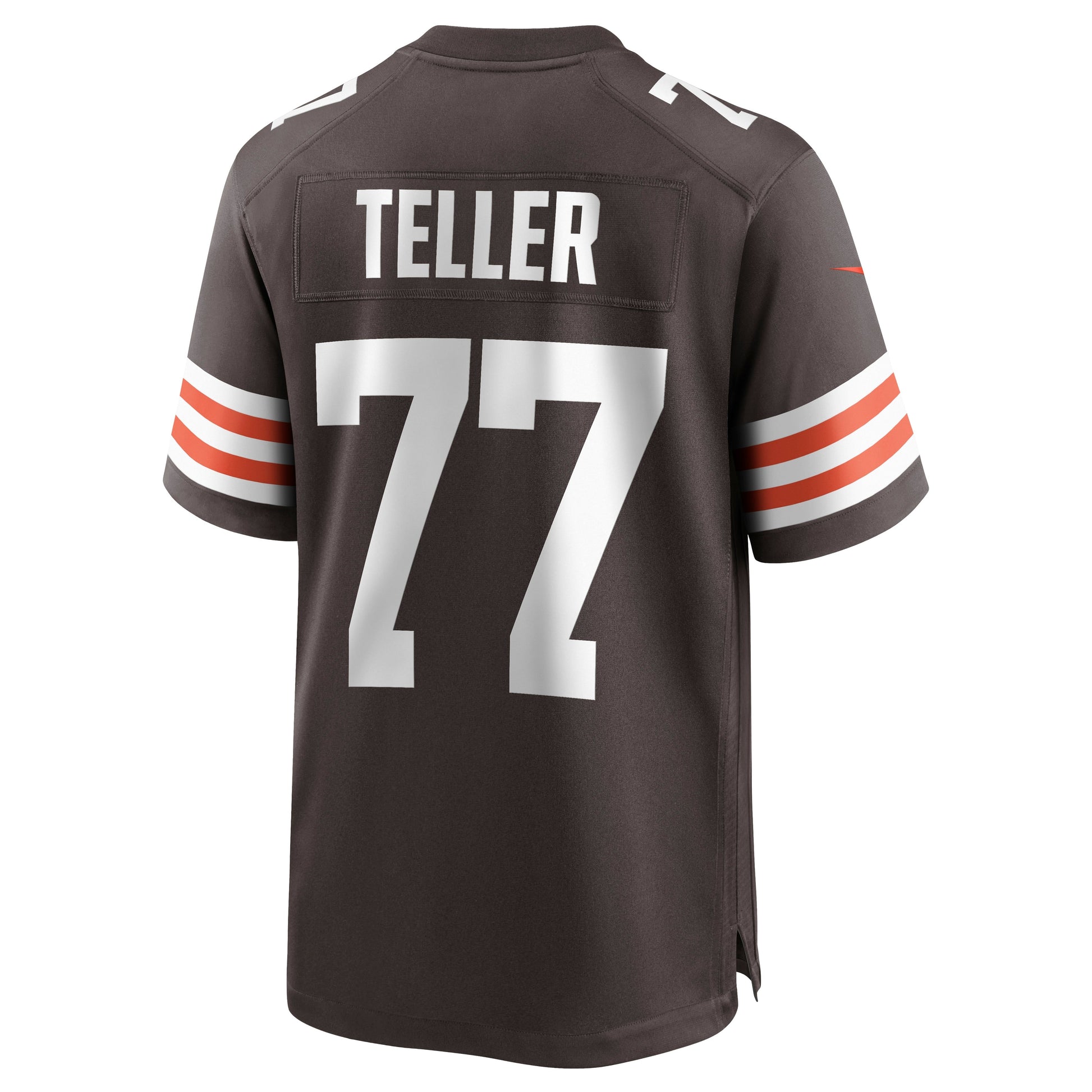 Wyatt Teller Cleveland Browns Nike Game Jersey - Brown football jersey product view 3