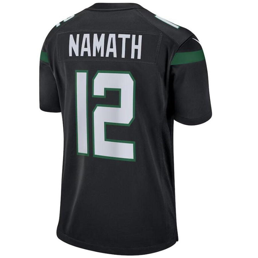#12 Joe Namath Player NY.Jets Black Game Football Jerseys football jersey product view 1