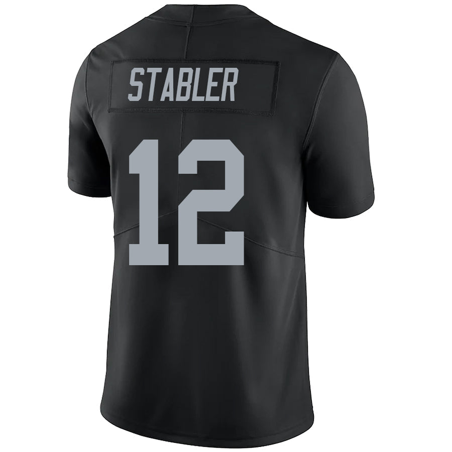 #12 Ken Stabler Player LV.Raiders Black Vapor F.U.S.E. Limited Football Jerseys football jersey product view 1