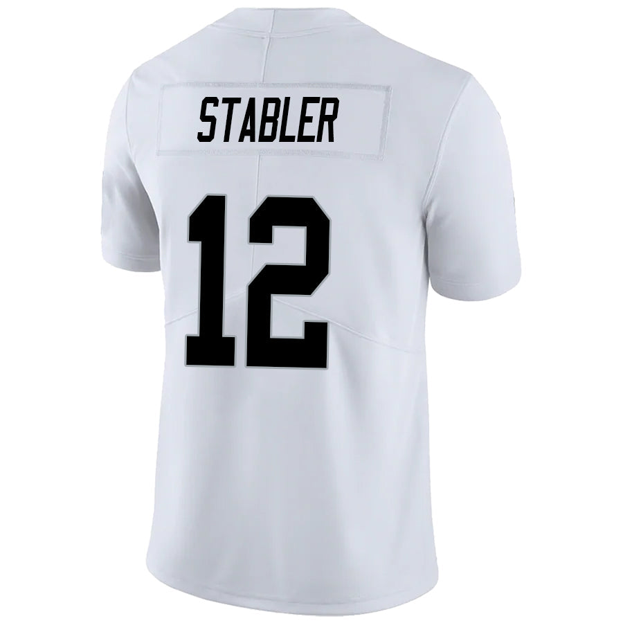 #12 Ken Stabler Player LV.Raiders White Vapor F.U.S.E. Limited Football Jerseys football jersey product view 1
