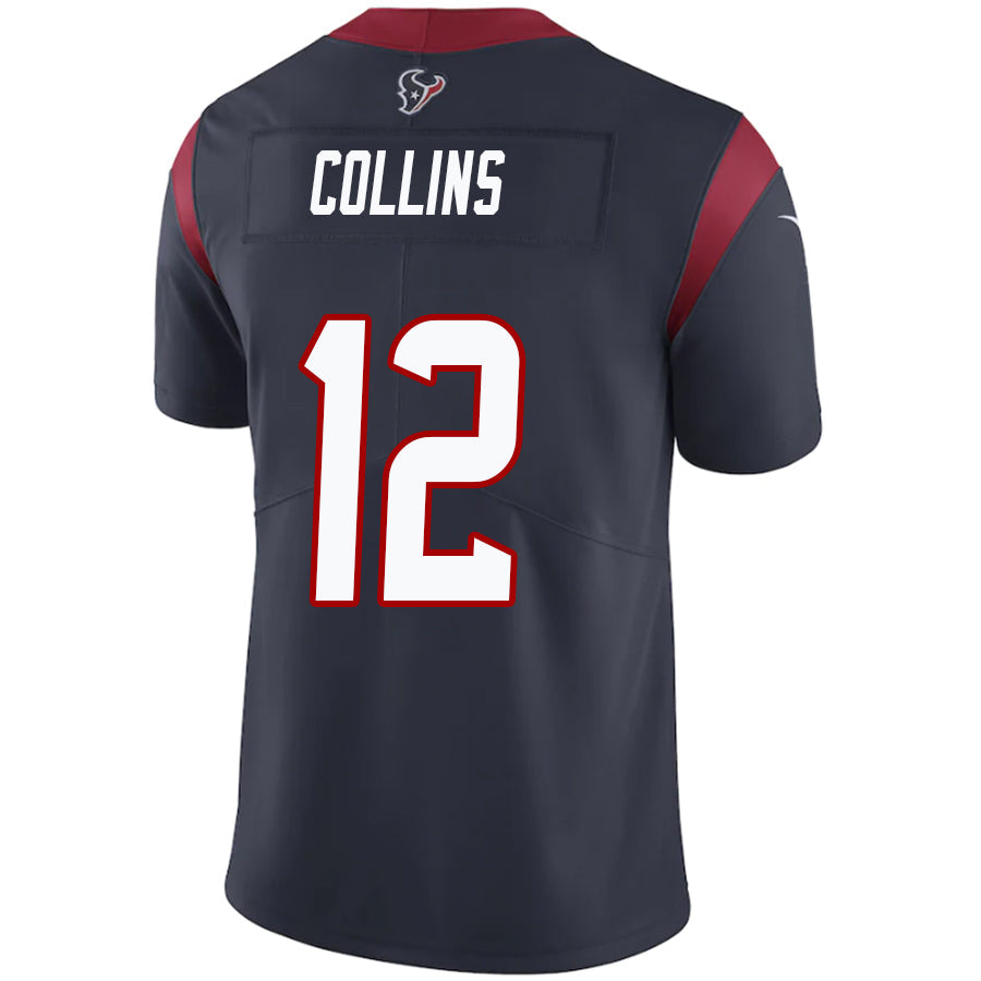 H.Texans #12 Nico Collins Player Navy Game Stitched Football Jerseys football jersey product view 1