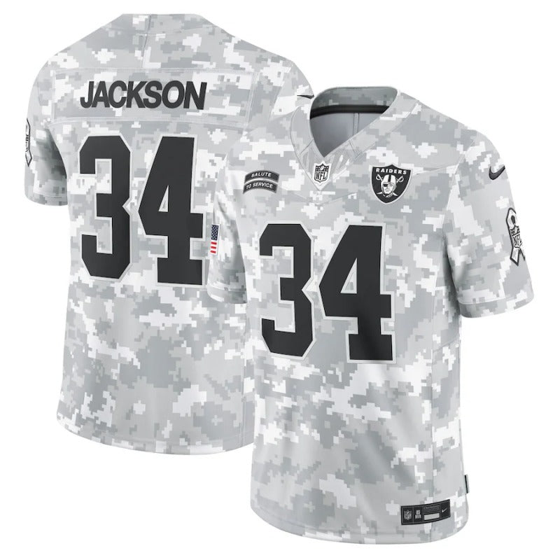 Bo Jackson Las Vegas Raiders Salute To Service 2024 Jersey football jersey product view 1