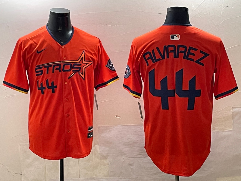Men's Houston Astros Yordan Alvarez #44 Orange 2025 City Connect Limited Player Jersey1 baseball jersey product view 1