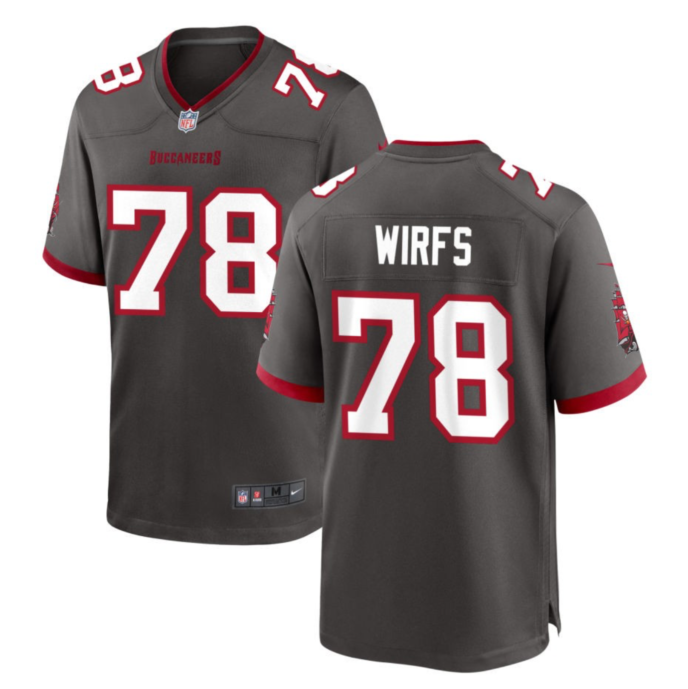Tristan Wirfs Tampa Bay Buccaneers Jersey football jersey product view 1