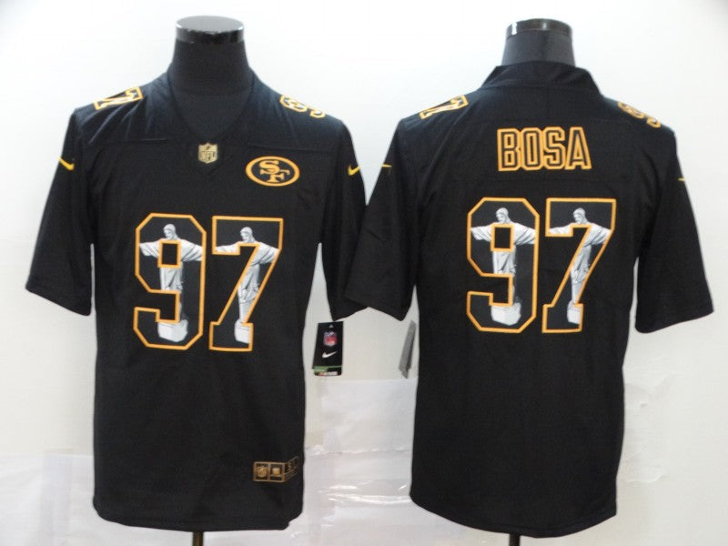 Men's San Francisco 49ers Nick Bosa #97 Black Alternate Game Jersey1 football jersey product view 1