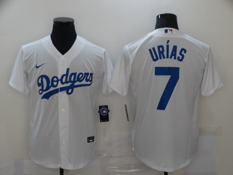 Men's Los Angeles Dodgers Julio Urias #7 White Replica Baseball Jersey1 baseball jersey product view 1