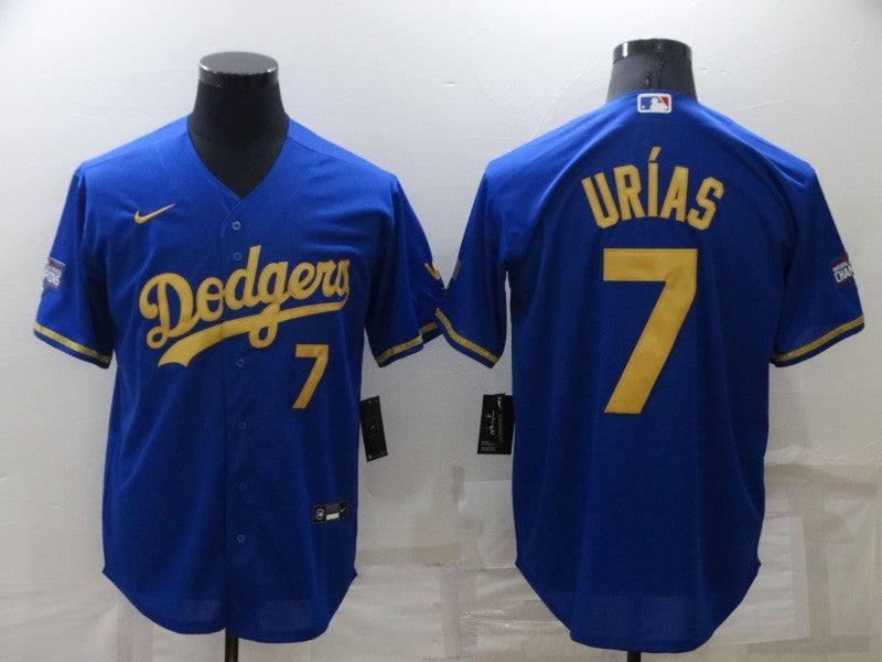 Men's Los Angeles Dodgers Julio Urias #7 Blue Player Jersey1 baseball jersey product view 1