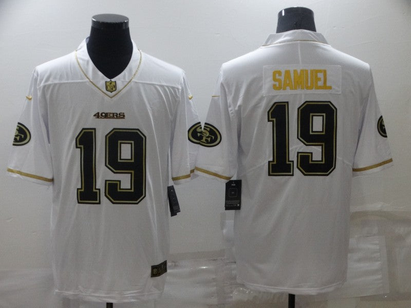 Men's San Francisco 49ers Deebo Samuel #19 White Player Jersey1 football jersey product view 1