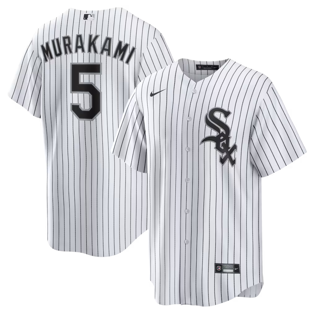 Munetaka Murakami Chicago White Sox Home Player Jersey - White baseball jersey product view 1