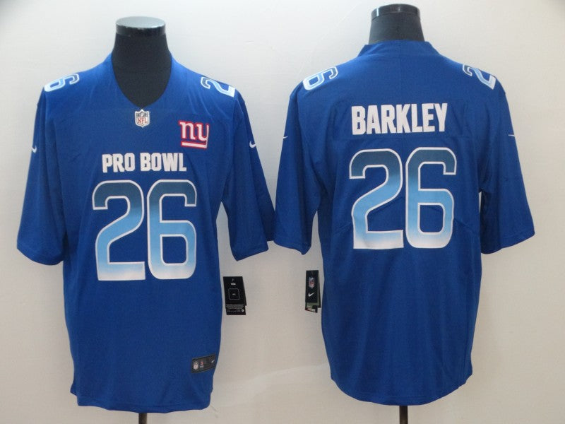 Men's New York Giants Saquon Barkley #26 Blue All Star Game Jersey1 football jersey product view 1