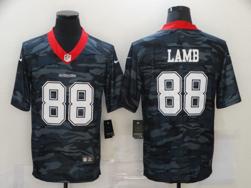 Men's Dallas Cowboys CeeDee Lamb #88 Gray Camouflage Game Jersey1 football jersey product view 1