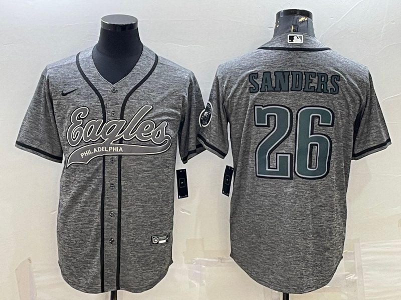Men's Philadelphia Eagles Miles Sanders #26 Gray Player Jersey1 Joint Edition football jersey product view 1