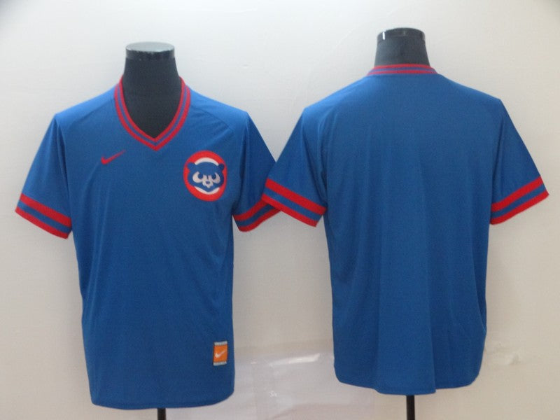 Men's Chicago Cubs Blue Blank Replica Team Jersey1 baseball jersey product view 1