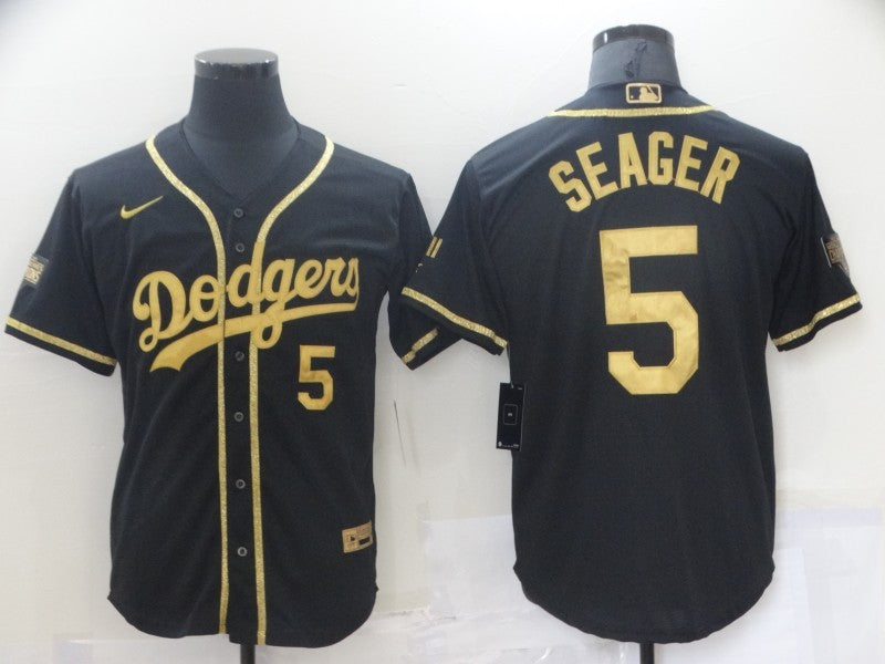Men's Los Angeles Dodgers Corey Seager #5 Black Replica Player Jersey1 baseball jersey product view 1