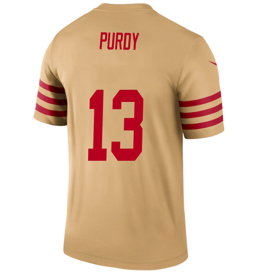 #13 Brock Purdy Player SF.49ers Gold Legend Vapor Limited Football Jerseys football jersey product view 1