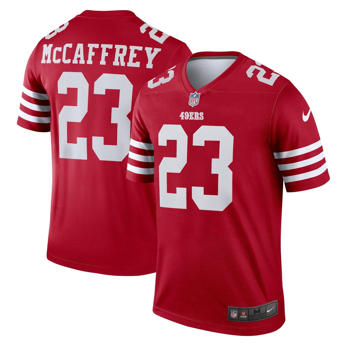 Christian McCaffrey San Francisco 49ers Nike Legend Jersey - Scarlet football jersey product view 1